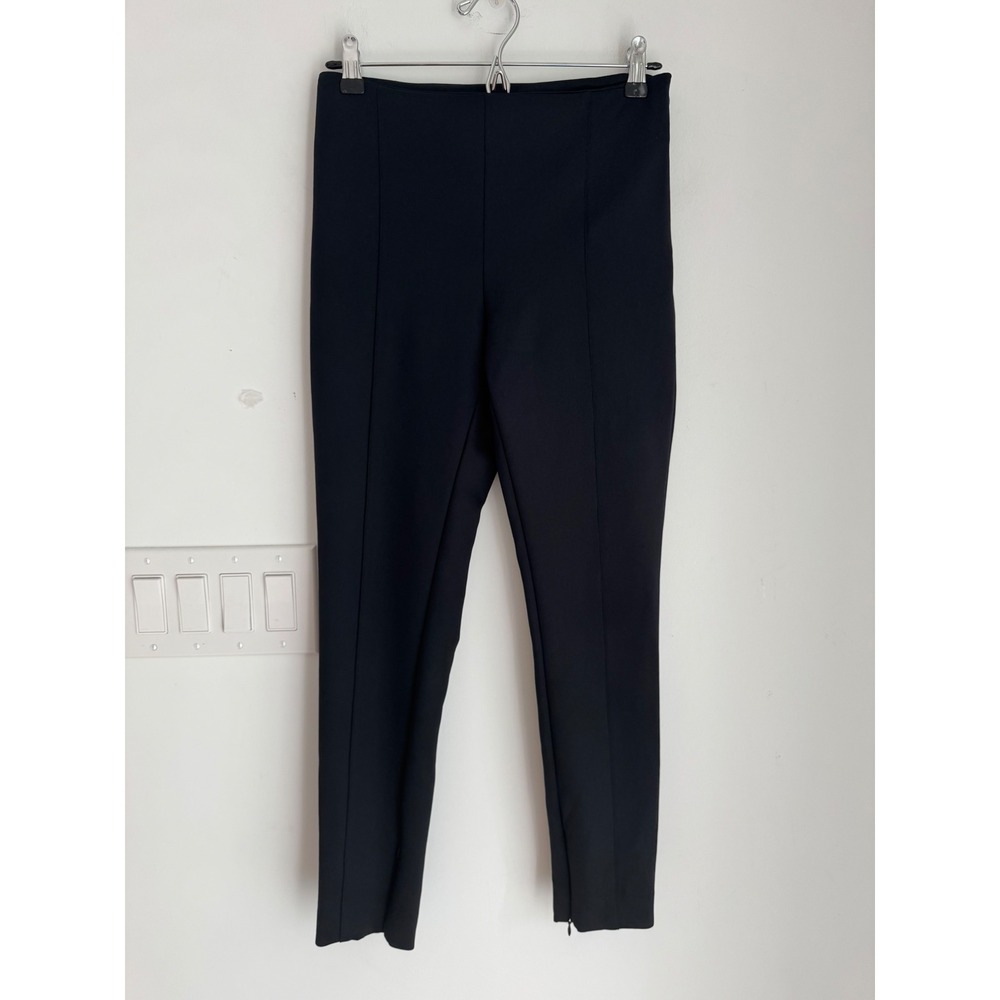 Judith & Charles Black Slim Leg Pintuck Trousers Ankle Zip Size 2 Inseam: 26"